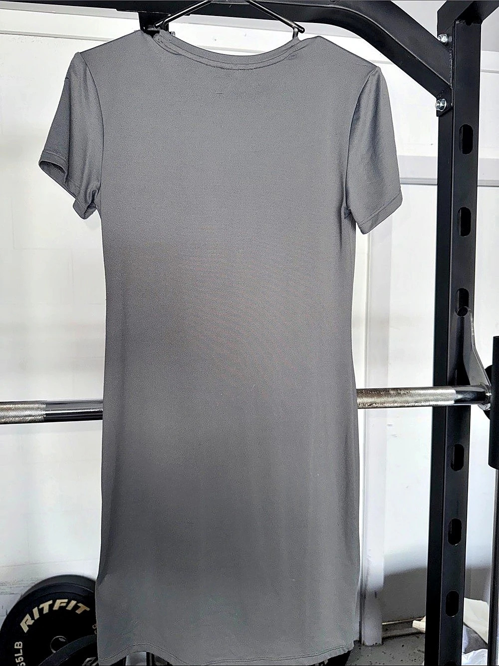 H&Medium Microfiber T-shirt Dress Gray Mini Dress Medium